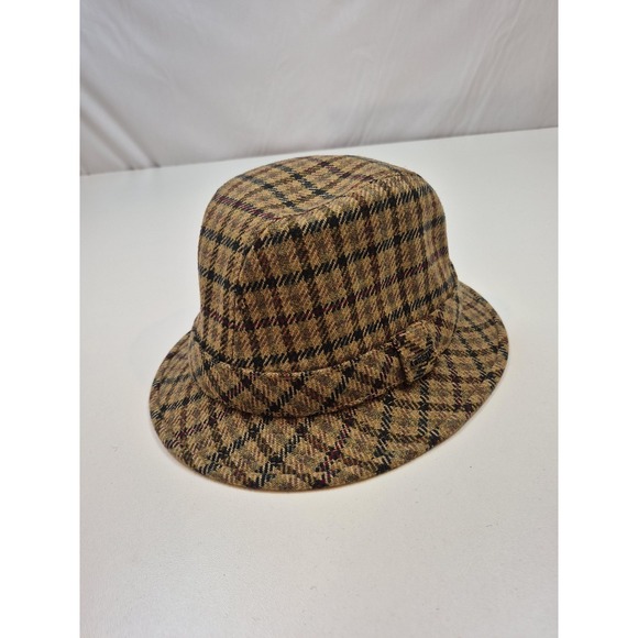 Christys' Other - Christys' London Hat Bucket Hat Mens XL Beige Plaid Wool Handmade Lined